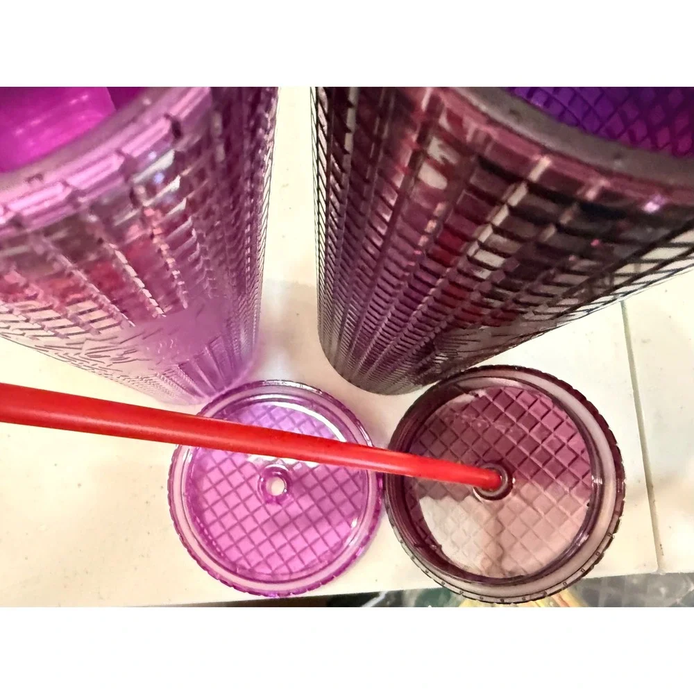 Starbucks Jewel Tone Tumbler Lot 5 Ruby Mango Pink Purple Green 24 oz